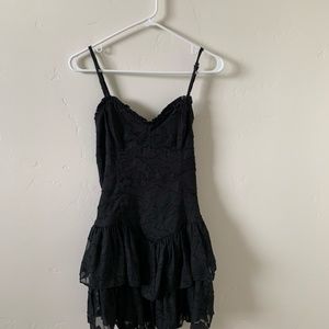 wild fable black lace spaghetti strap sweetheart dress size medium (NWT)